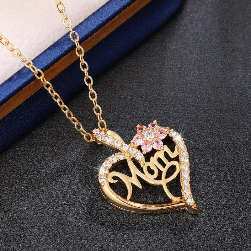 Huitan Mom Heart Necklace