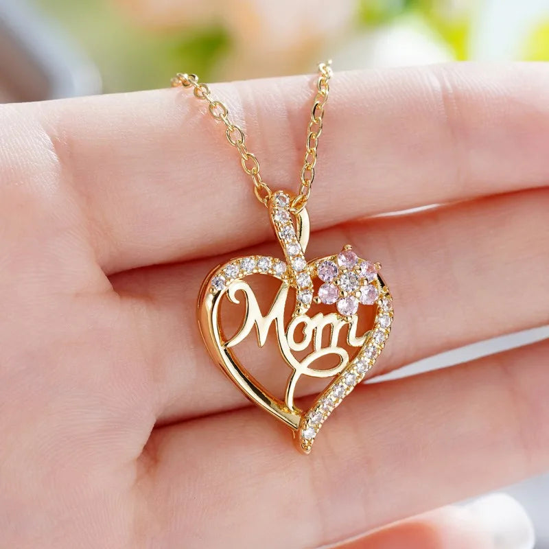 Huitan Mom Heart Necklace