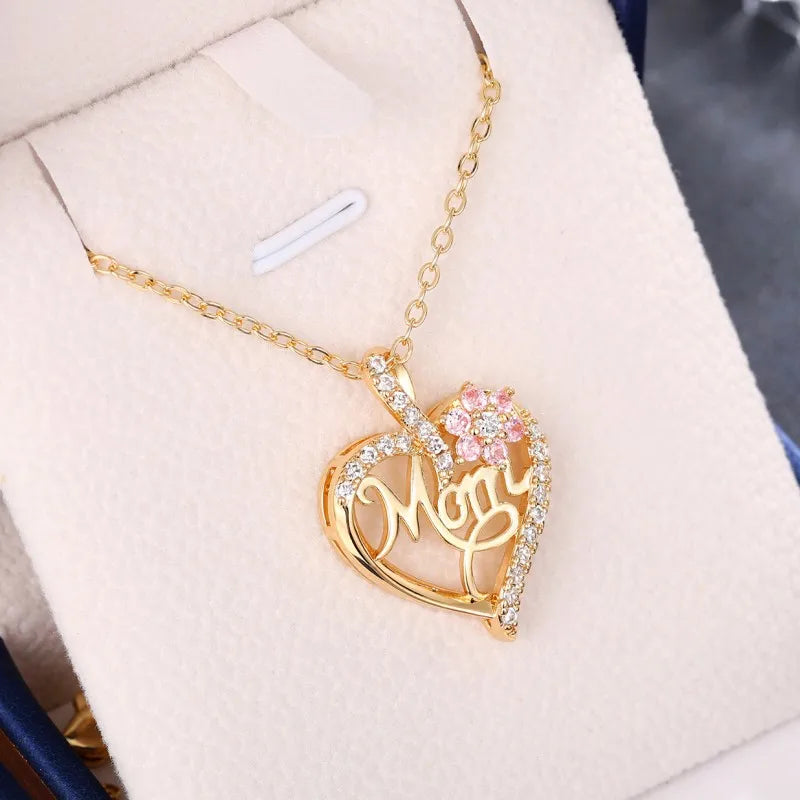 Huitan Mom Heart Necklace