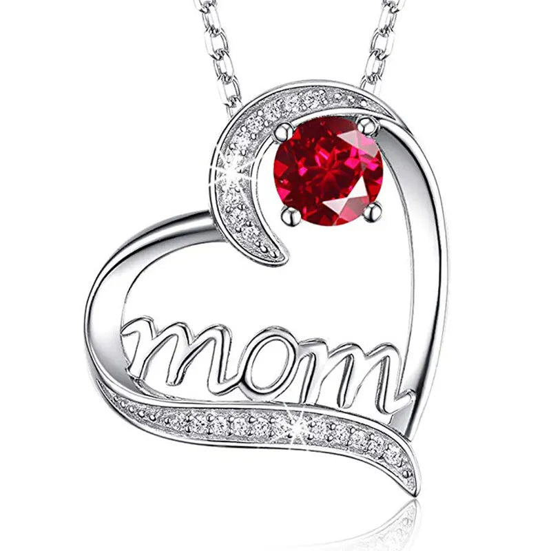 Huitan Mom Heart Necklace