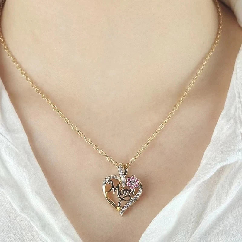 Huitan Mom Heart Necklace